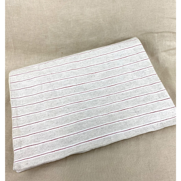 Threshold Lined Table Runner Red Ticking Stripes 14"x108" - Picture 2 of 5